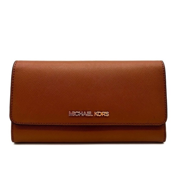 Michael Kors Large trifold Wallet Luggage - Picture 1 of 8